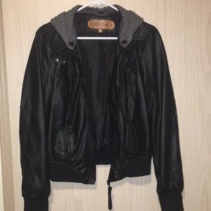 short leather jacket